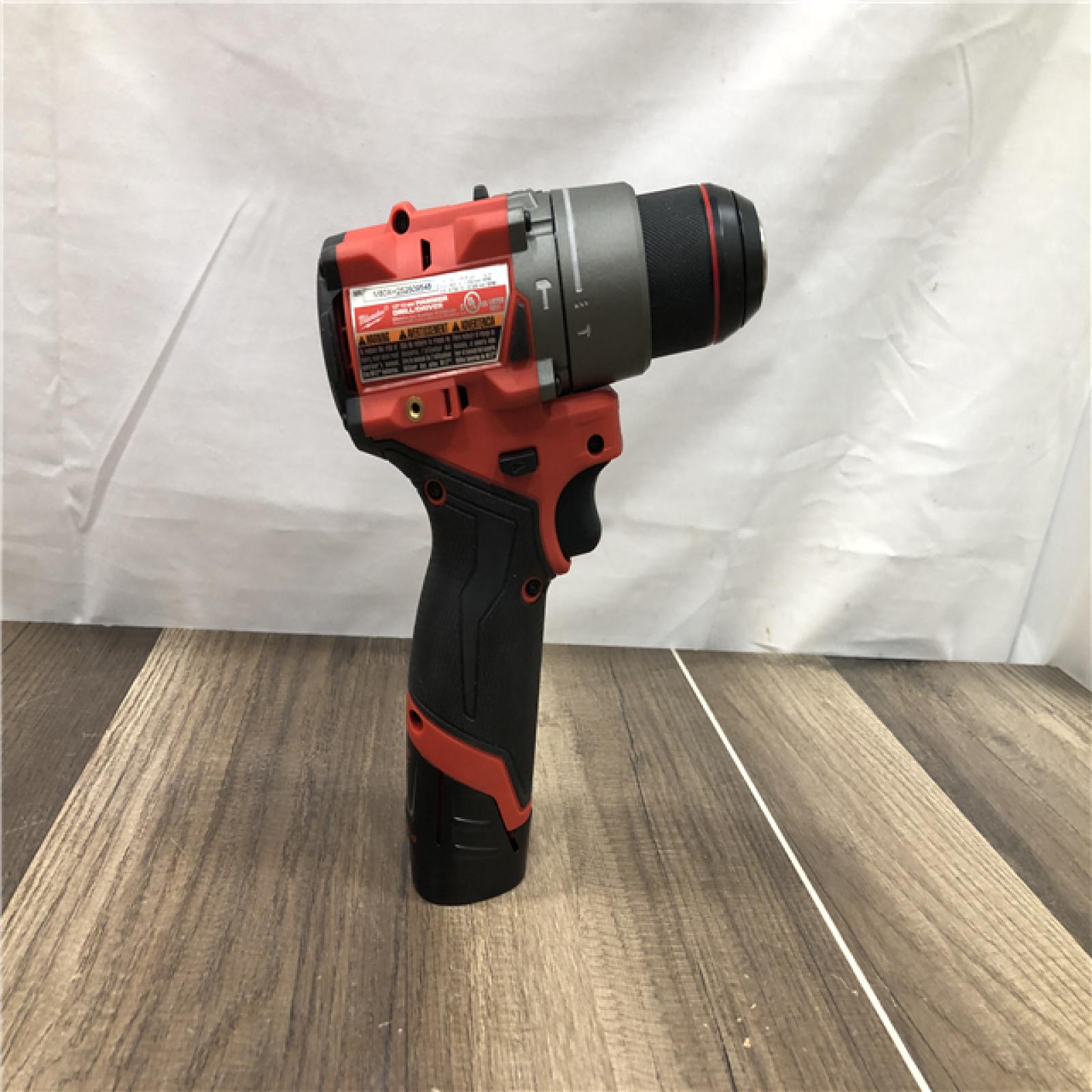 AS-IS Milwaukee FUEL 12-Volt Lithium-Ion Brushless Cordless 1/2 in. Hammer Drill Kit