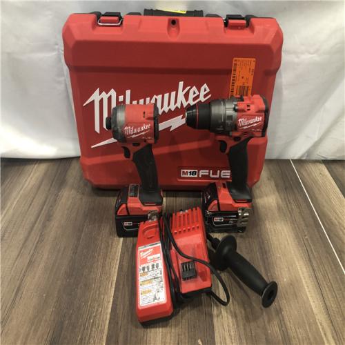 AS-IS Milwaukee FUEL 18V Lithium-Ion Brushless Cordless Hammer Drill and Impact Driver Combo Kit