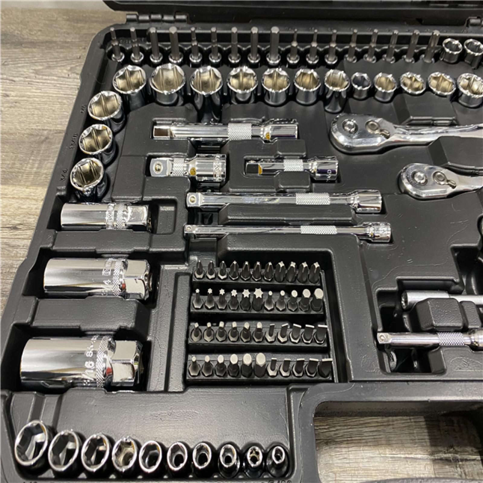 LIKE NEW - DEWALT 1/4 in.  3/8 in.  and 1/2 in. Drive Polished Chrome Mechanics Tool Set (200-Piece)