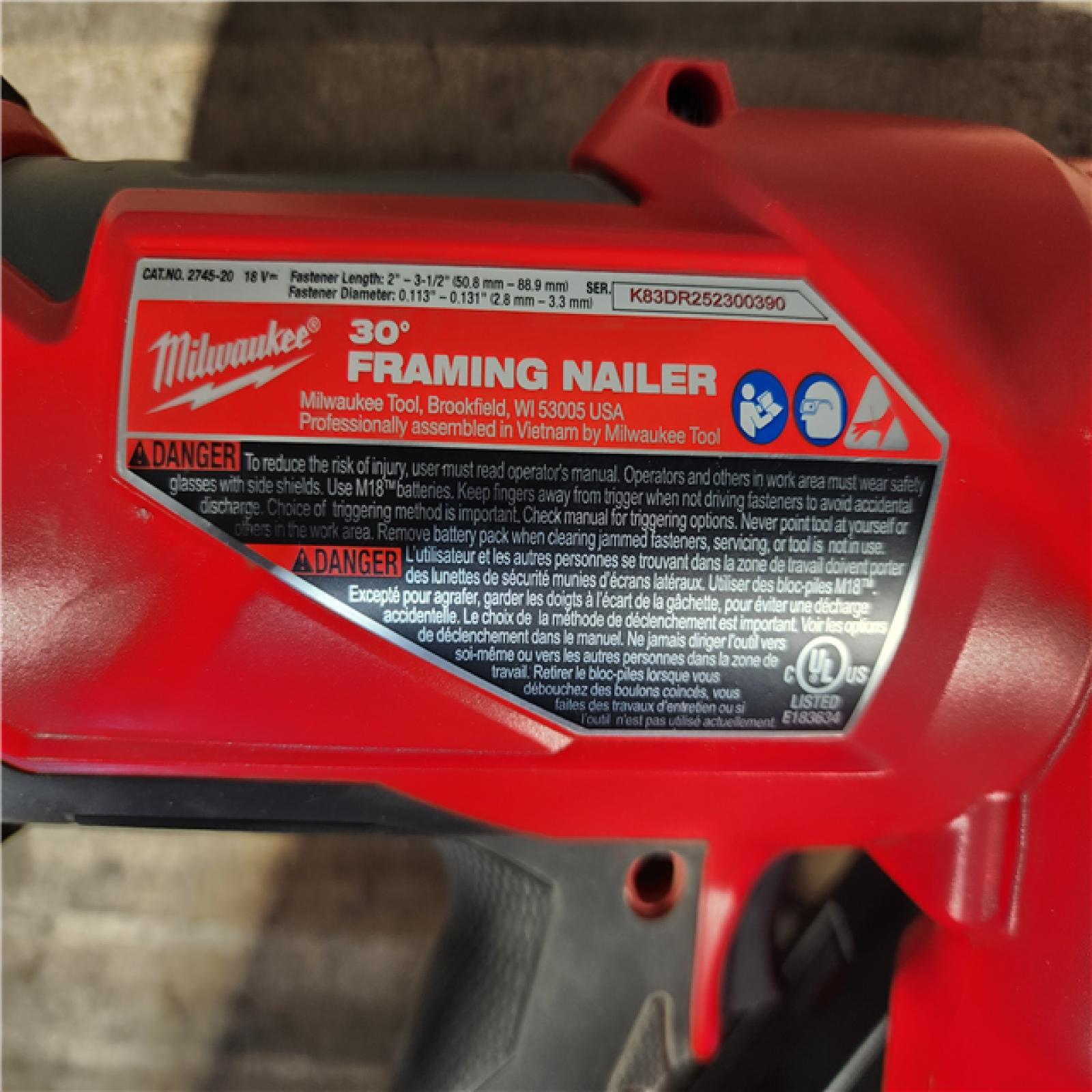 HOUSTON LOCATION - AS-IS M18 FUEL 3-1/2 in. 18-Volt 30-Degree Lithium-Ion Brushless Cordless Framing Nailer (Tool-Only)