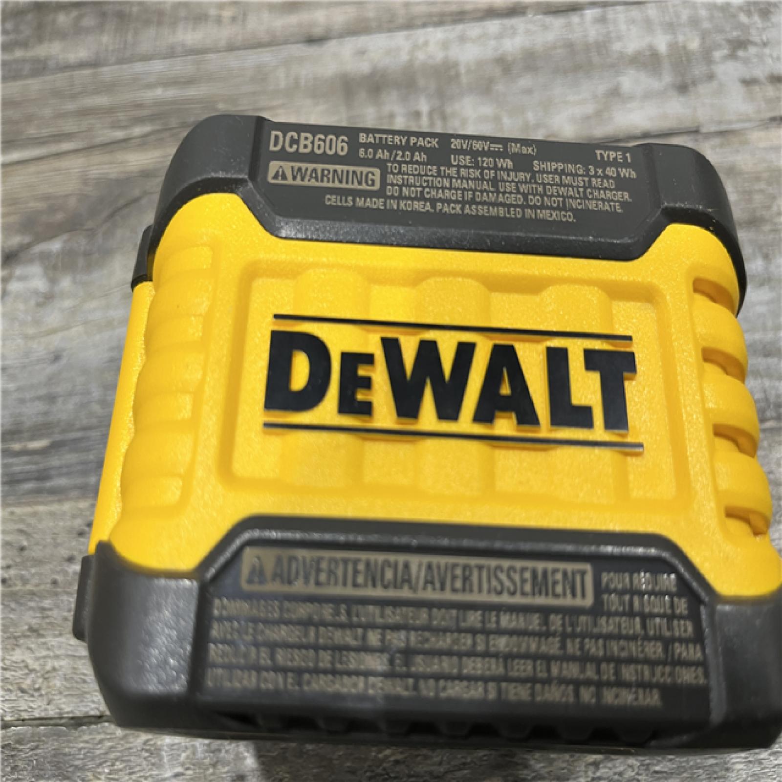 AS-IS DEWALT FLEXVOLT 20V/60V MAX Lithium-Ion 6.0Ah Battery Pack Kit