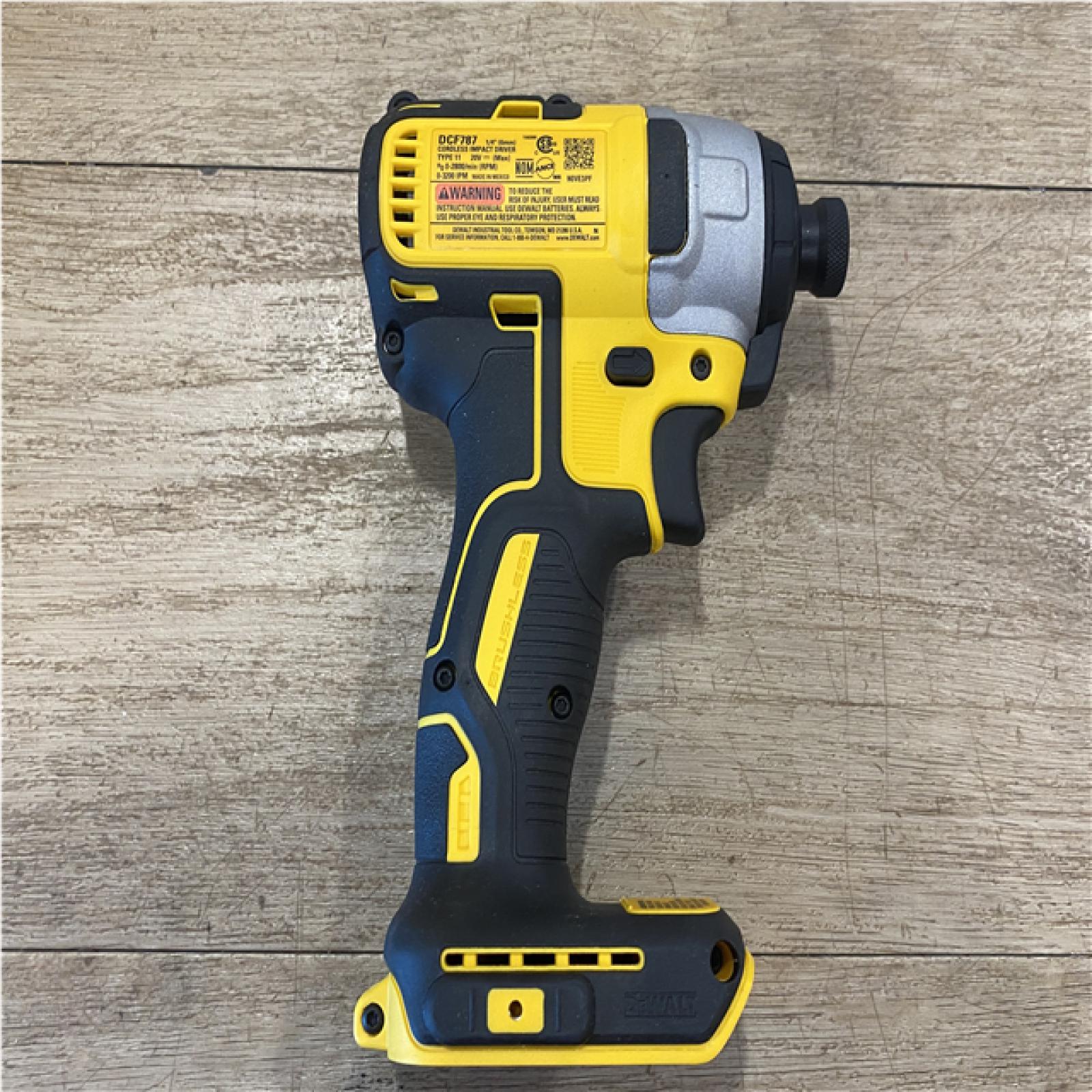 AS-IS DEWALT 20V MAX Lithium-Ion Brushless Cordless 1/4 in. Impact Driver Kit