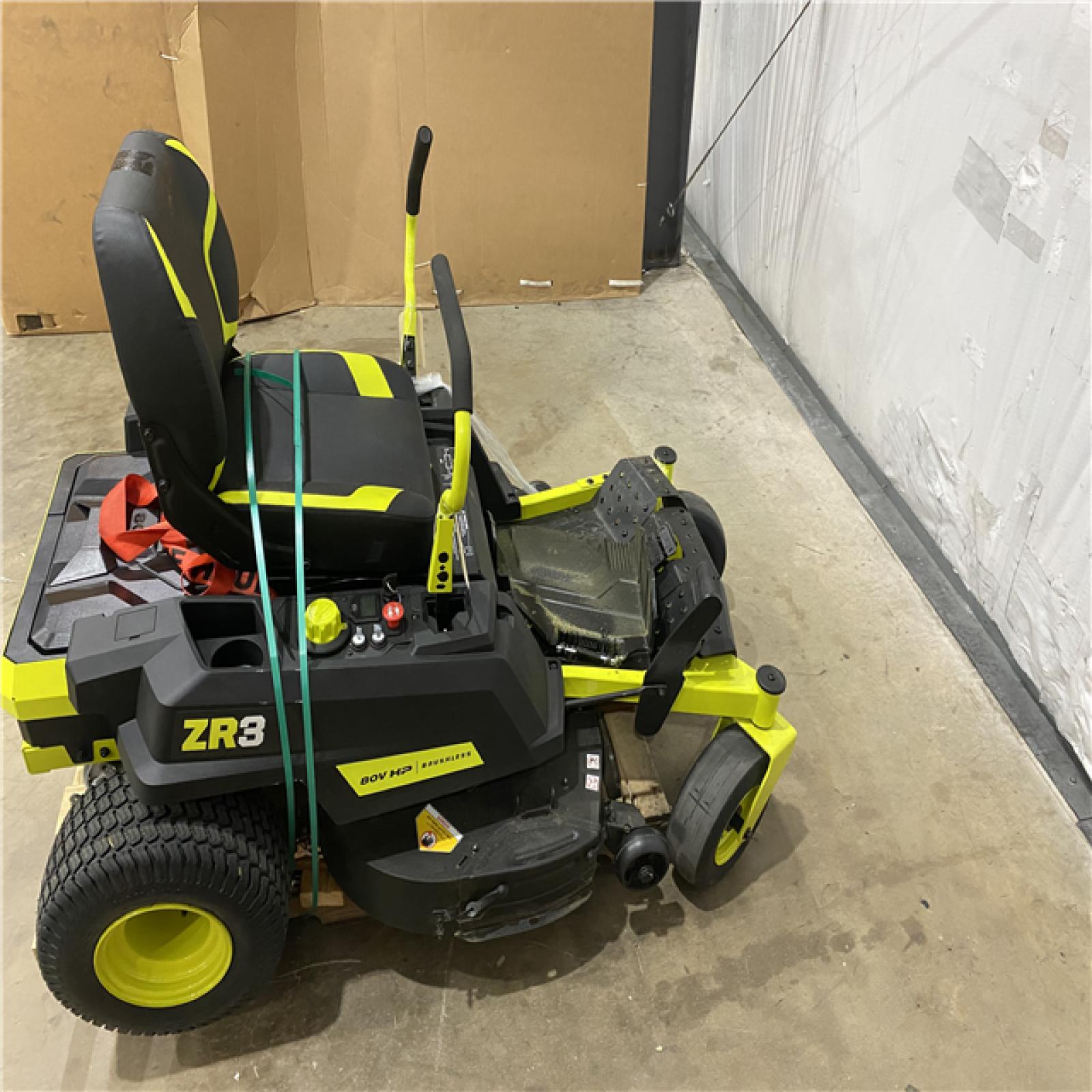 Houston Location - AS-IS Tool Pallet RYOBI ZR3 80V HP SIT DOWN MOWER