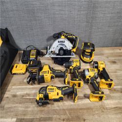 HOUSTON LOCATION - AS-IS (APPEARS LIKE NEW) DEWALT 20-Volt MAX Lithium-Ion Cordless 7-Tool Combo Kit with 2.0 Ah Battery, 5.0 Ah Battery and Charger