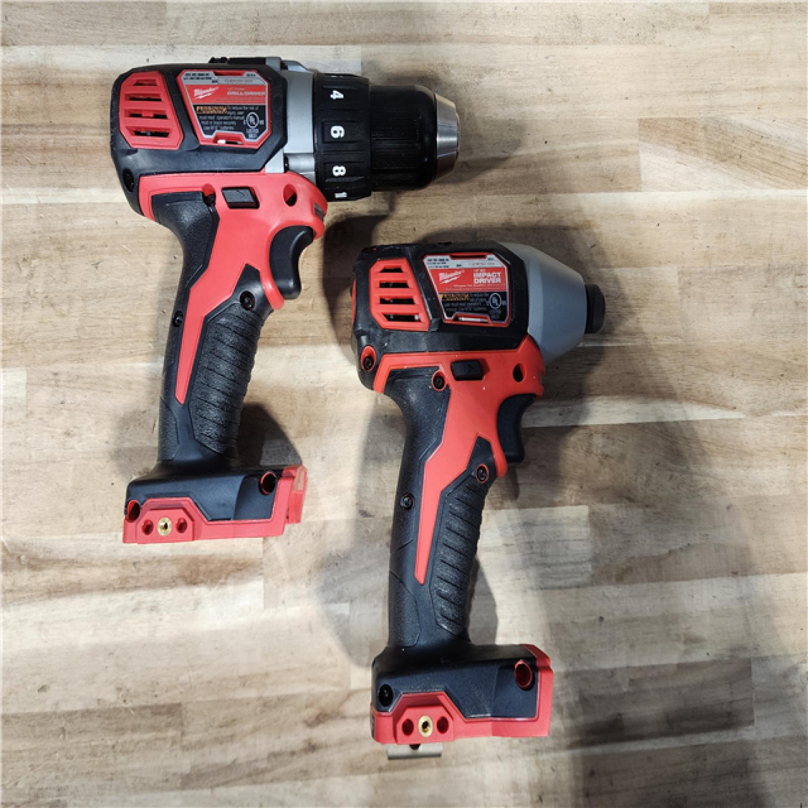 HOUSTON LOCATION - AS-IS Milwaukee M18 Brushed Cordless (2-Tool) Drill/Driver and Impact Driver Kit