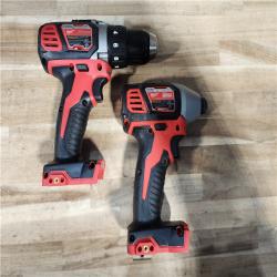 HOUSTON LOCATION - AS-IS Milwaukee M18 Brushed Cordless (2-Tool) Drill/Driver and Impact Driver Kit