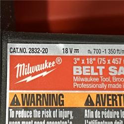 AS-IS Milwaukee FUEL 18-Volt Lithium-Ion Cordless Belt Sander (Tool-Only)