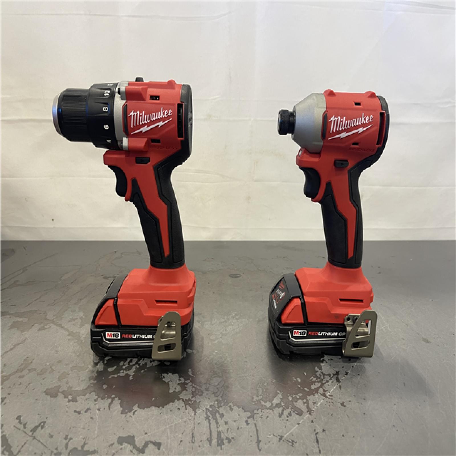 AS-IS- Milwaukee M18 Compact Brushless 2-Tool Combo Kit