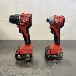 AS-IS- Milwaukee M18 Compact Brushless 2-Tool Combo Kit