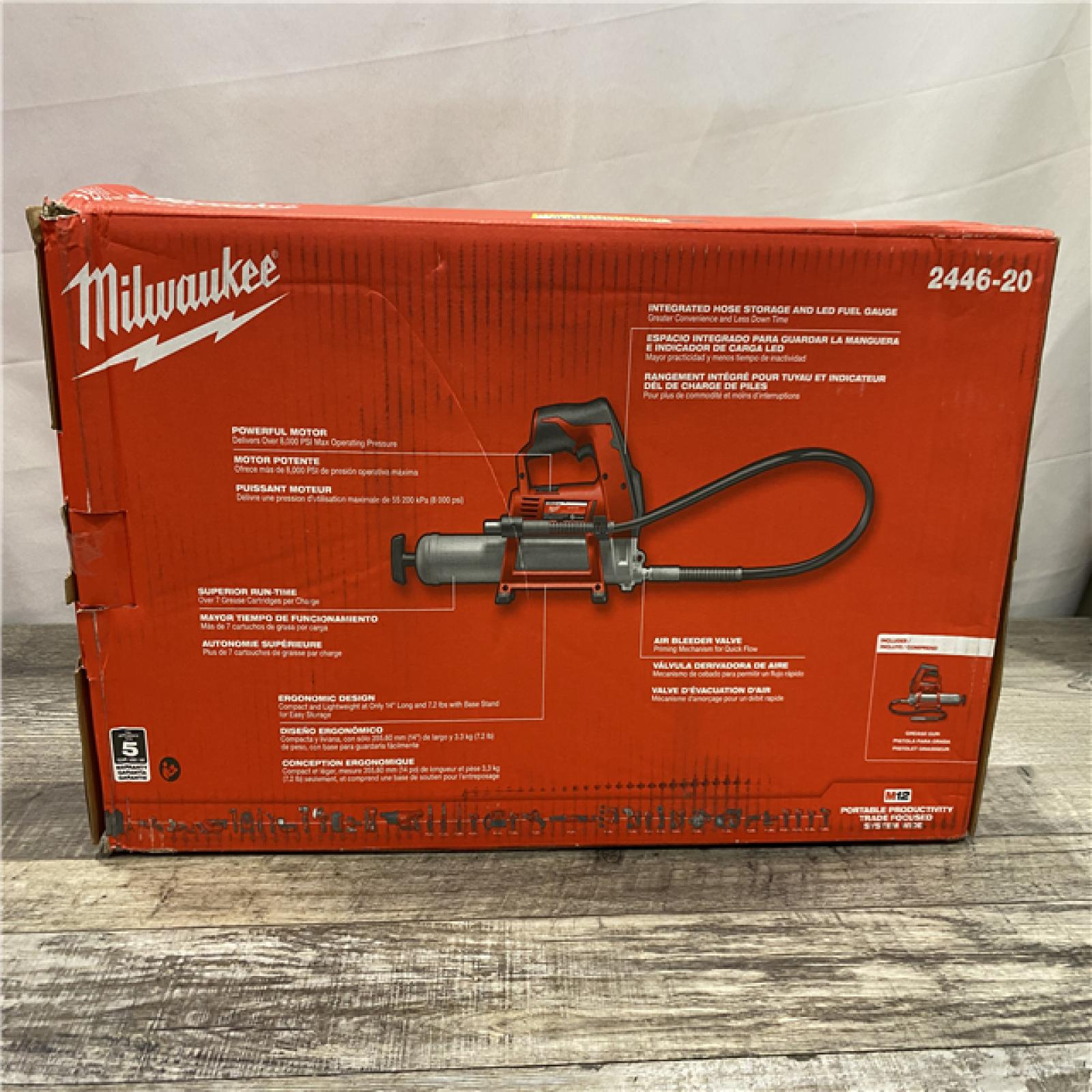 NEW - Milwaukee 12V Lithium-Ion Cordless Grease Gun (Tool-Only)