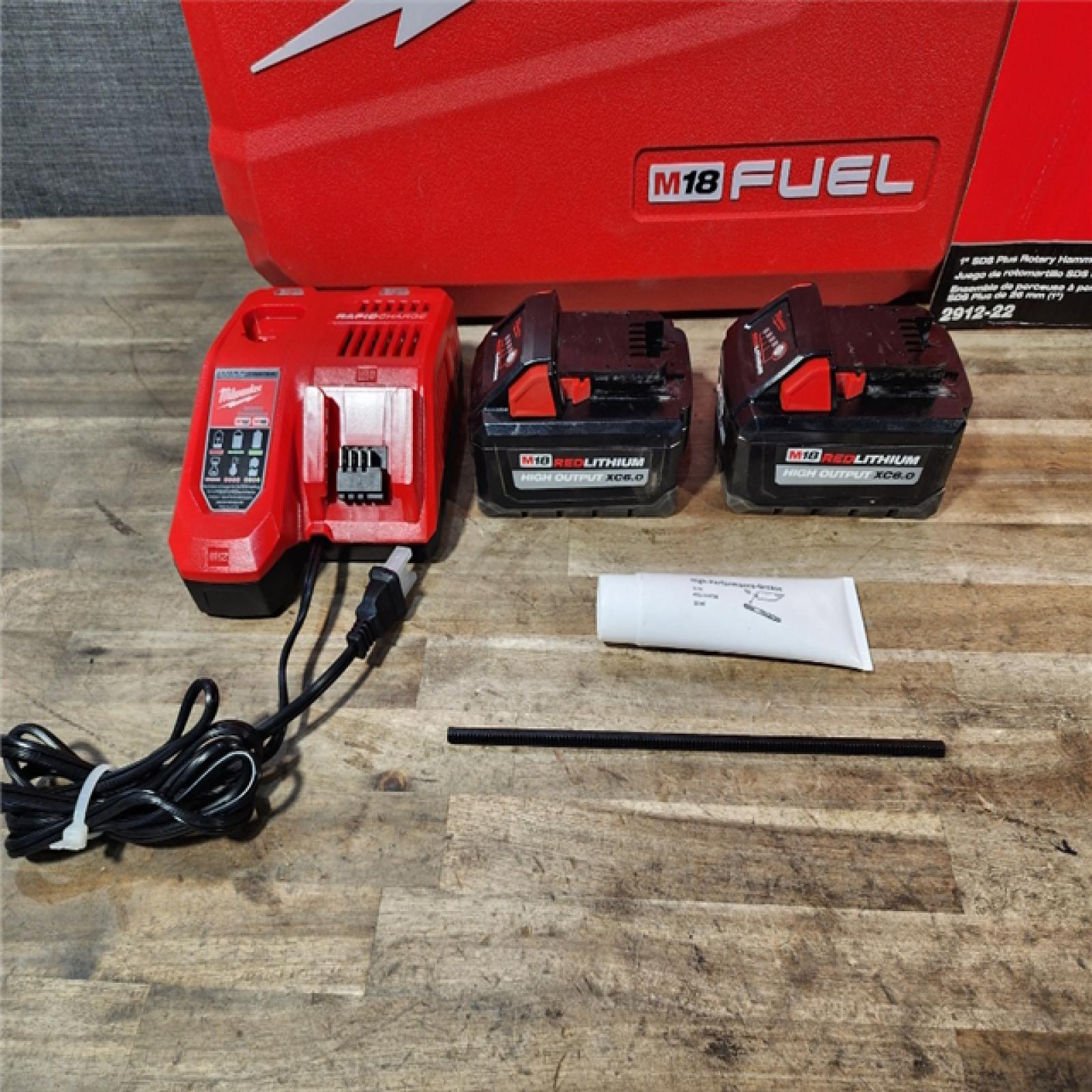HOUSTON LOCATION - AS-IS Milwaukee 2912-22 M18 Fuel 18V 1 SDS Plus Rotary Hammer with Battery & Charger