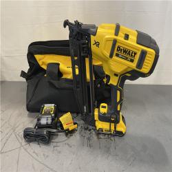 AS-IS - DEWALT 20V MAX Lithium-Ion 15-Degree Electric Cordless Roofing Nailer Kit