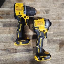 HOUSTON LOCATION - AS-IS Dewalt DCK225D2 20V MAX ATOMIC Brushless Compact Lithium-Ion 1/2 in. Cordless Drill Driver and 1/4 in. Impact Driver Combo Kit with 2 Batteries 2 Ah