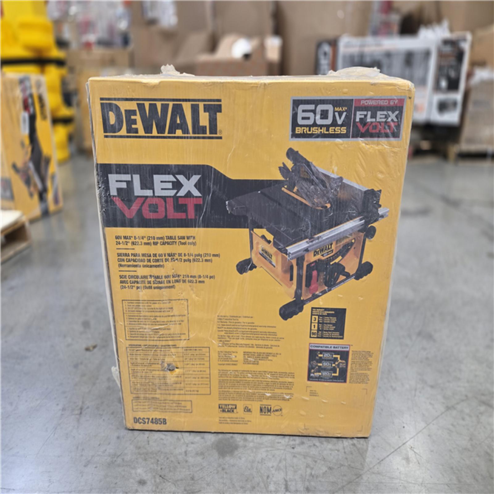 NEW! - DEWALT FLEXVOLT 60V MAX Cordless Brushless 8-1/4 in. Table Saw Kit (Tool Only)