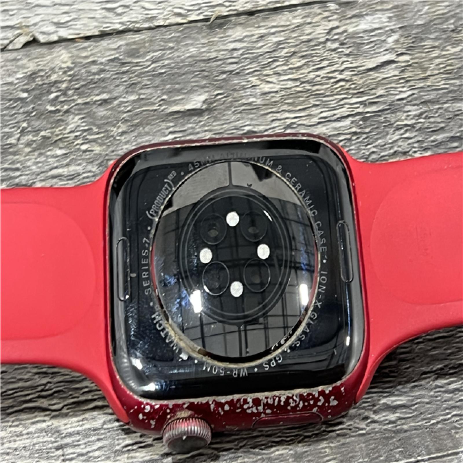 AS-IS Apple Watch Series 7 (GPS, 45mm) - Red Aluminum Case - Red Sport Band