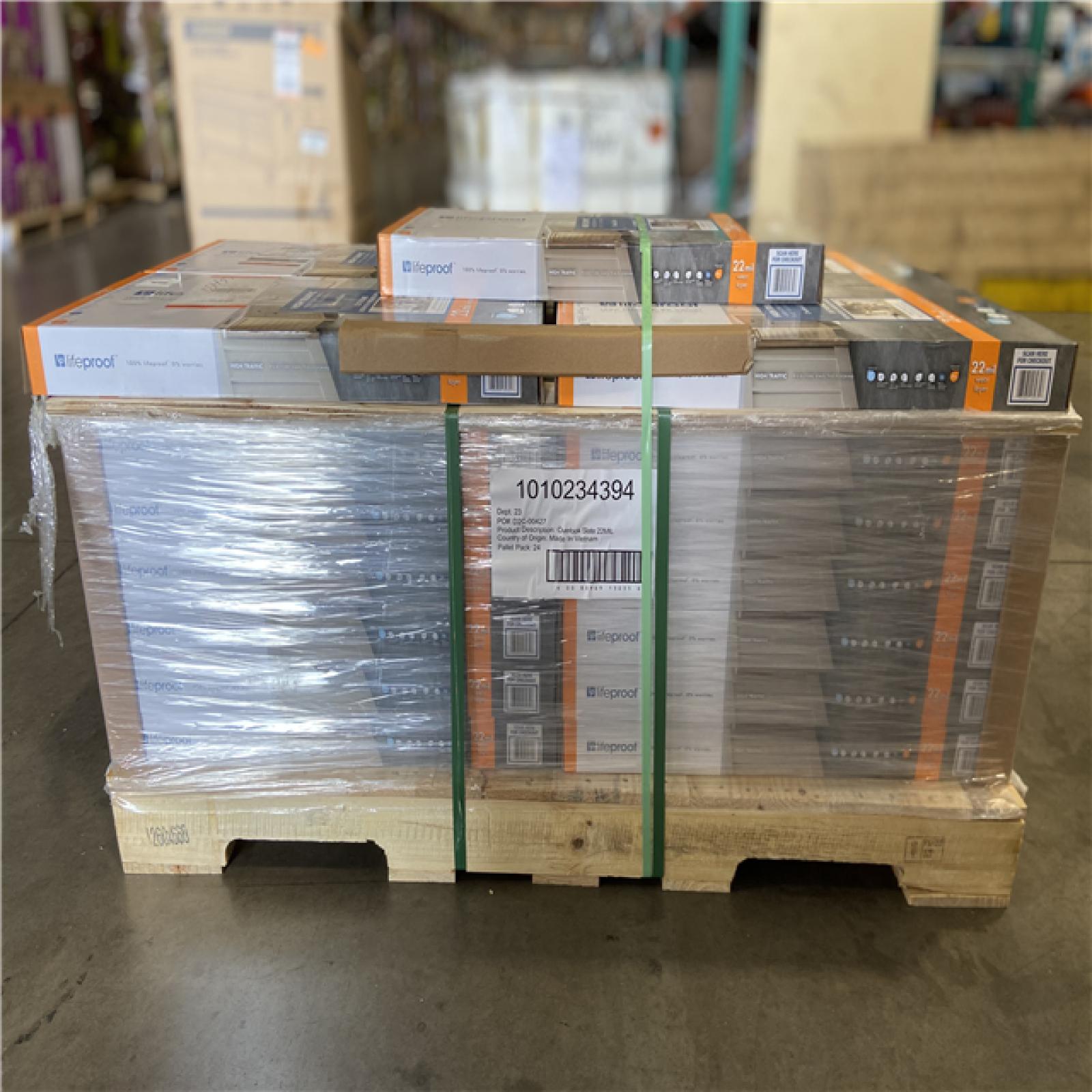 DALLAS LOCATION - Lifeproof Overlook Slate 22 MIL x 11.9 in. W x 23.8 in. L Click Lock Waterproof Vinyl Tile Flooring (17.7 sqft/case) -15 UNITS