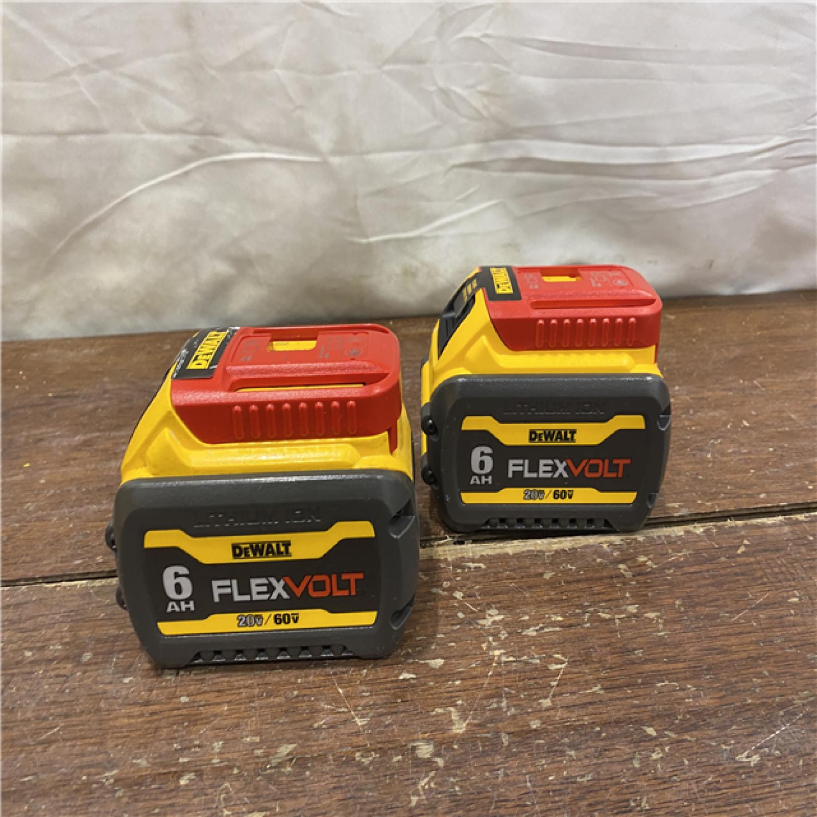 AS-IS DEWALT FLEXVOLT 20V/60V MAX Lithium-Ion 6.0Ah Battery Pack (2 Pack)