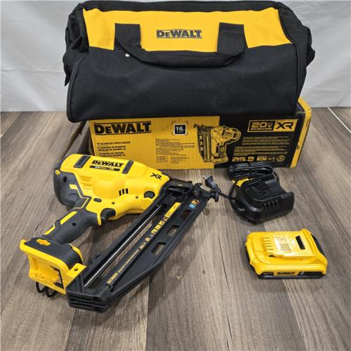 GOOD DeWalt DCN660D1 20V 16 Gauge Cordless Angled Finish Nailer Kit W/ 2Ah Battery