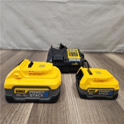 AS-IS- Dewalt 20V MAX POWERSTACK Lithium-Ion Batteries and Charger Starter Kit (1.7 Ah/5 Ah)