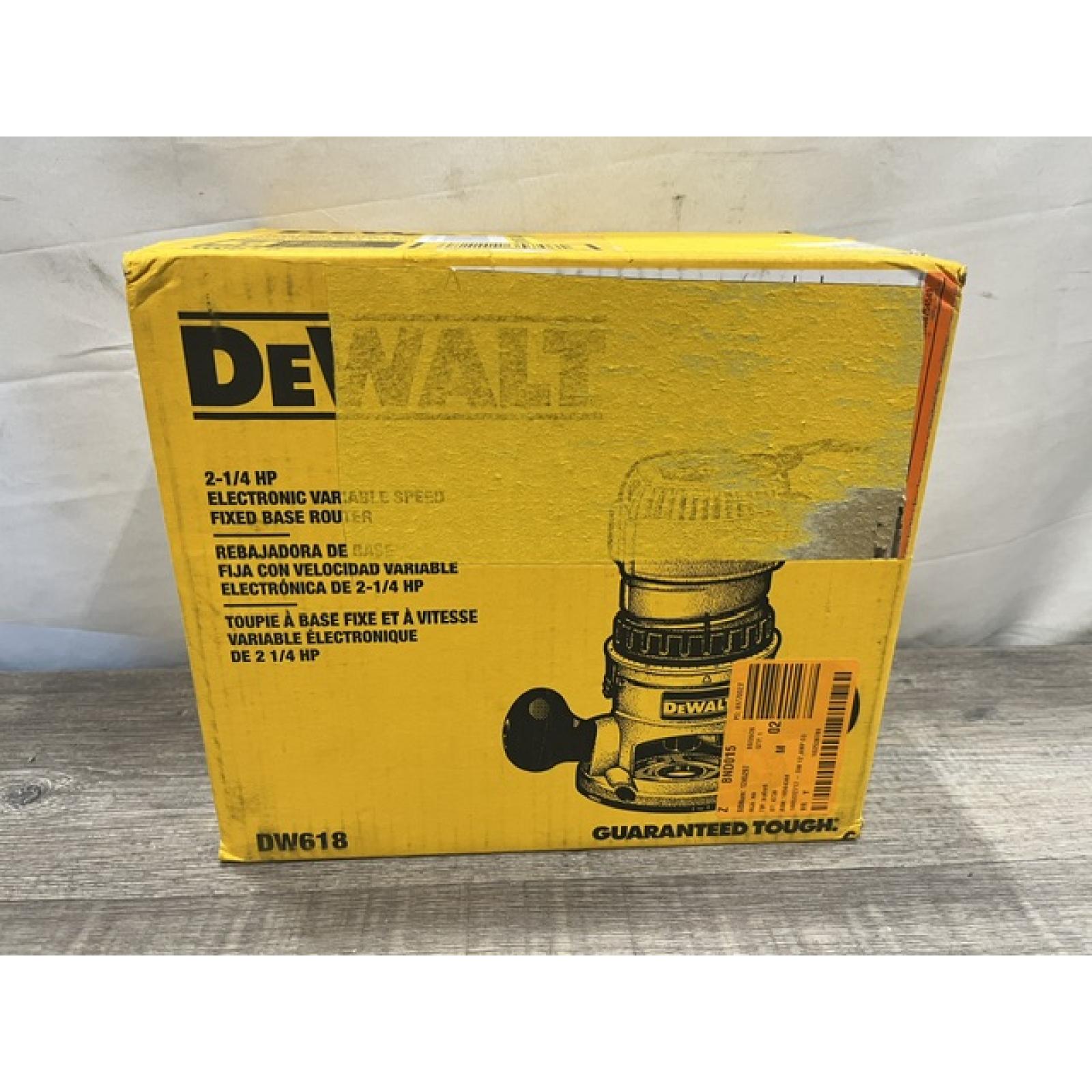 NEW - DEWALT 12 Amp Corded 2-1/4 Horsepower Electronic Variable Speed Fixed Base Router with Soft Start