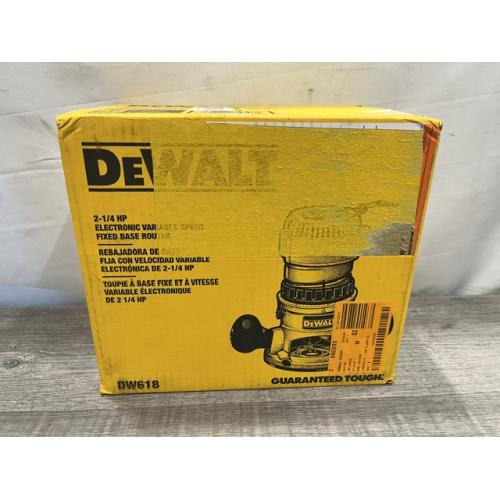 NEW - DEWALT 12 Amp Corded 2-1/4 Horsepower Electronic Variable Speed Fixed Base Router with Soft Start