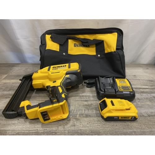 AS-IS DEWALT 20V MAX XR Lithium-Ion Cordless 18-Gauge Narrow Crown Stapler Kit