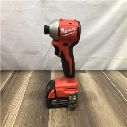 AS-IS Milwaukee 18-Volt Lithium-Ion Compact Brushless Cordless 1/4 in. Impact Driver Kit