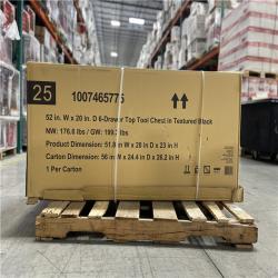 DALLAS LOCATION- AS-IS 52IN. W x 20IN. 6 DRAWER TOP TOOL CHEST