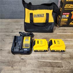 HOUSTON LOCATION - AS-IS Dewalt DCK225D2 20V MAX ATOMIC Brushless Compact Lithium-Ion 1/2 in. Cordless Drill Driver and 1/4 in. Impact Driver Combo Kit with 2 Batteries 2 Ah