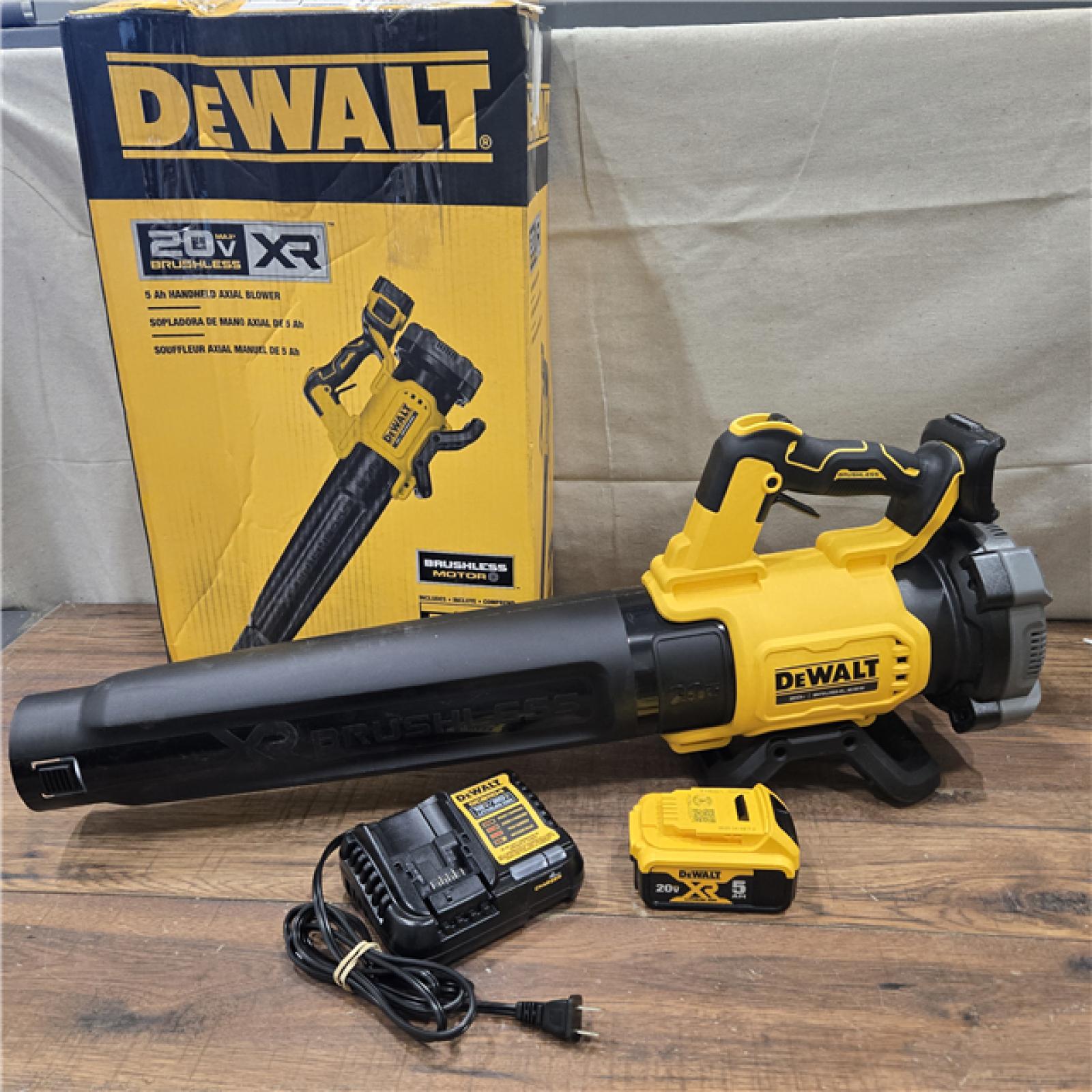 AS-IS DEWALT 20V MAX Brushless Cordless Handheld Axial Leaf Blower Kit