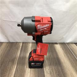AS-IS Milwaukee FUEL ONE-KEY 18V Li-Ion Brushless Cordless 1/2 in. High-Torque Impact Wrench with Friction Ring  Resistant Batteries