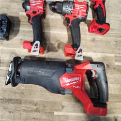 HOUSTON LOCATION - AS-IS Milwaukee 5 Tool Combo Kit W/ (2) Battery & Charger