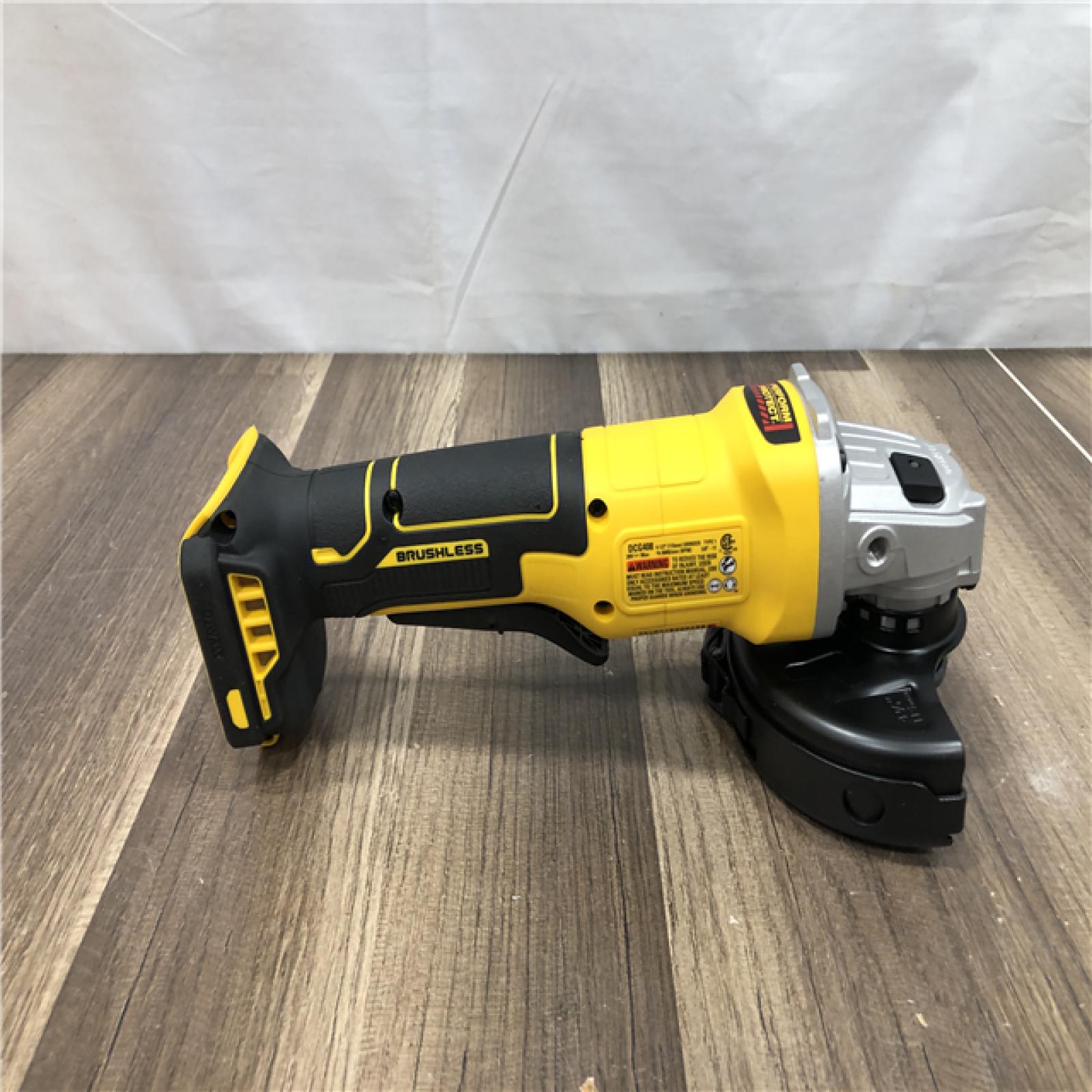 AS-IS DEWALT 20V MAX Cordless Brushless 4-1/2 in. Angle Grinder with Paddle Switch (Tool Only)