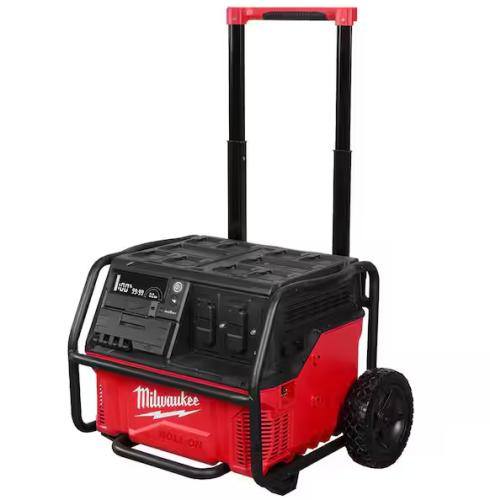 DALLAS LOCATION- NEW!- Milwaukee ROLL-ON 3600-Watt Output/7200-Watt Peak 2.5kWh Lithium-Ion Battery Powered Push Start Power Station Battery Generator