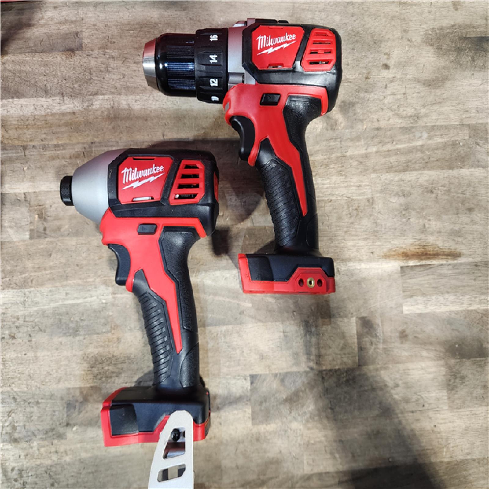 HOUSTON LOCATION - AS-IS Milwaukee 18V Cordless Brushed 2-Tool Drill/Driver and Impact Driver Kit
