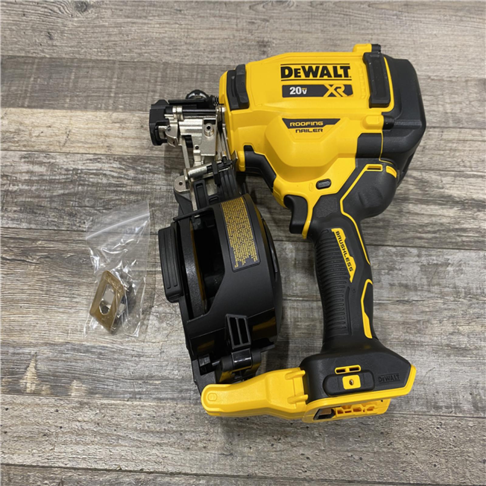 AS-IS DEWALT 20V MAX 15-Degree Electric Cordless Roofing Nailer (Tool Only)