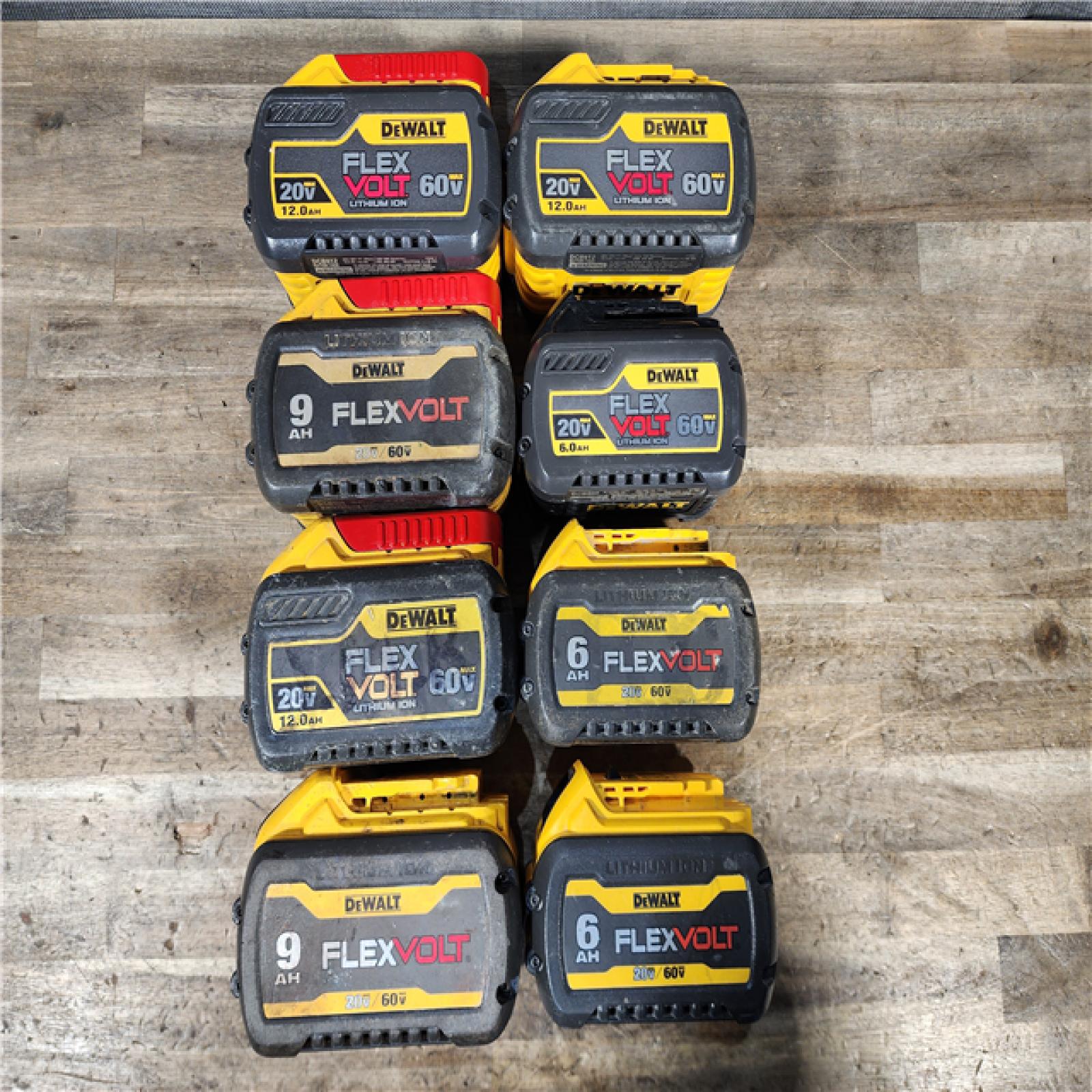 HOUSTON LOCATION - AS-IS DEWALT FLEXVOLT BATTERY PACK QTY - 8