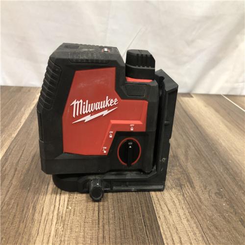 AS-IS Milwaukee Green 100 ft. Cross Line and Plumb Points Rechargeable Laser Level (Tool Only)