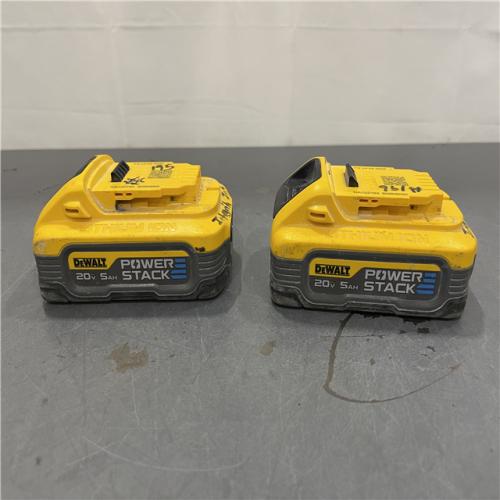 AS-IS - DEWALT POWERSTACK 20V Lithium-Ion 5.0Ah Battery Pack (2 Pack)