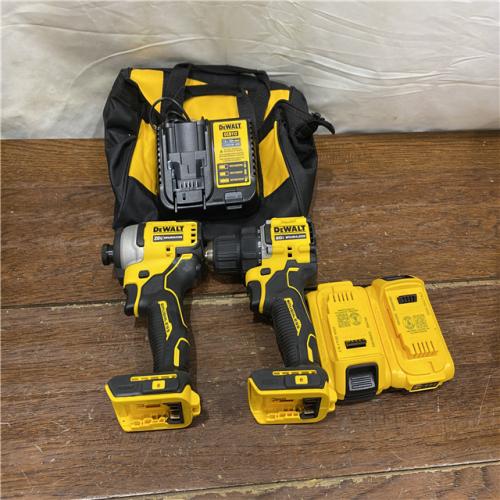 AS-IS DEWALT ATOMIC 20-Volt MAX Lithium-Ion Cordless Combo Kit (2-Tool) with (2) 2.0Ah Batteries, Charger and Bag