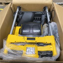 As-Is- DEWALT-2x20V MAX 21 in. Cordless Battery Powered Self Propelled Lawn Mower Kit with (2) 10 Ah Batteries and Chargers