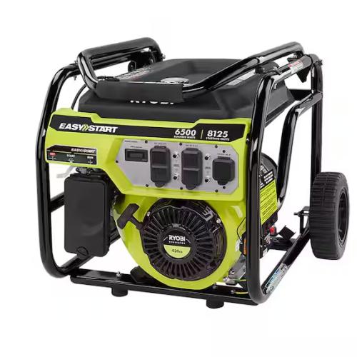 NEW! -RYOBI 8125-Watt Gasoline Powered Portable Generator with CO Detect Shutdown Sensor