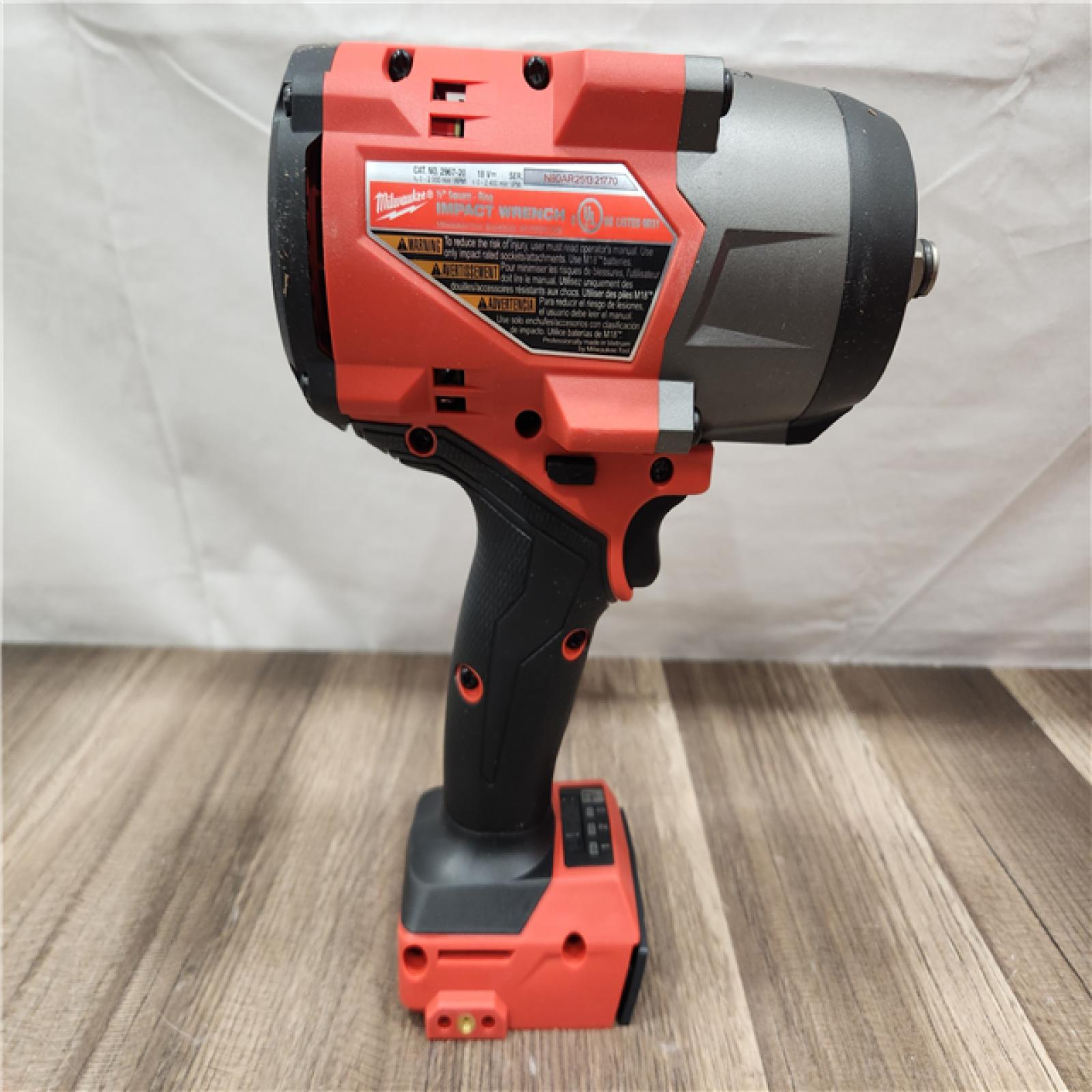 AS-IS- Milwaukee M18 FUEL 18V Lithium-Ion Brushless Cordless 1/2 in. Impact Wrench with Friction Ring (Tool-Only)