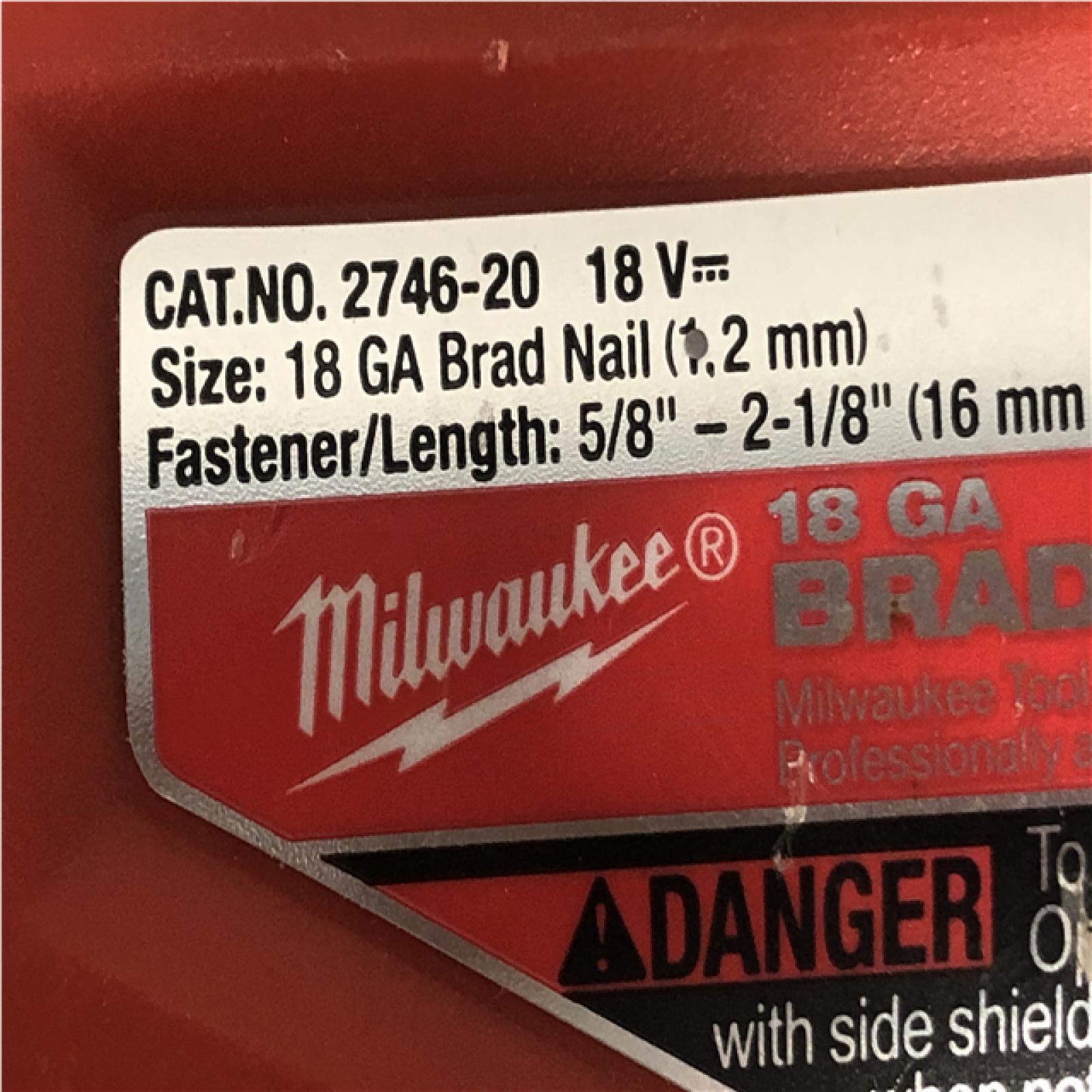 AS-IS Milwaukee FUEL 18-Volt Lithium-Ion Brushless Cordless Gen II 18-Gauge Brad Nailer (Tool-Only)