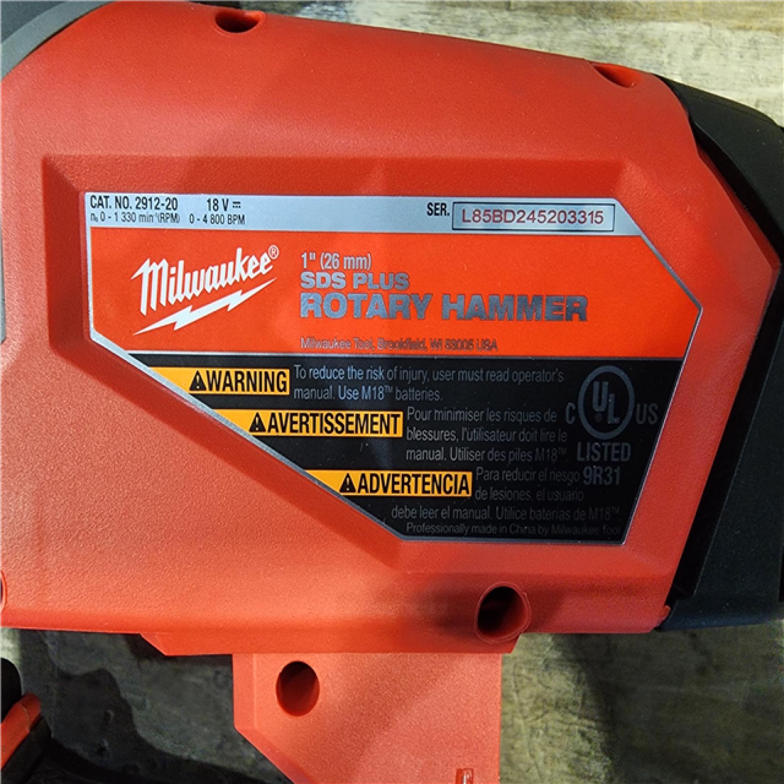HOUSTON LOCATION - AS-IS (APPEARS LIKE NEW) M18 FUEL 18V Lithium-Ion Brushless Cordless 1 in. SDS-Plus Rotary Hammer (Tool-Only)