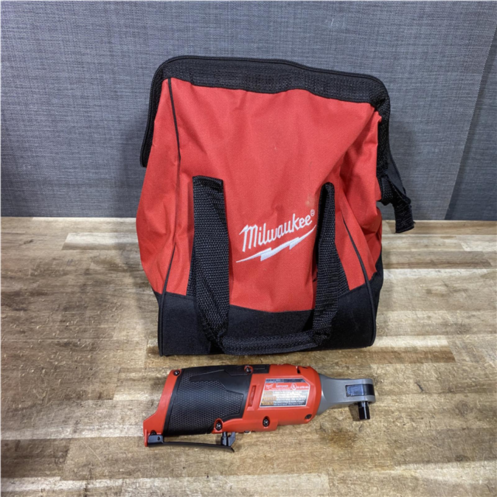 Houston Location AS-IS Milwaukee FUEL 12-Volt Lithium-Ion Brushless Cordless High Speed 3/8 in. Ratchet (Tool-Only)