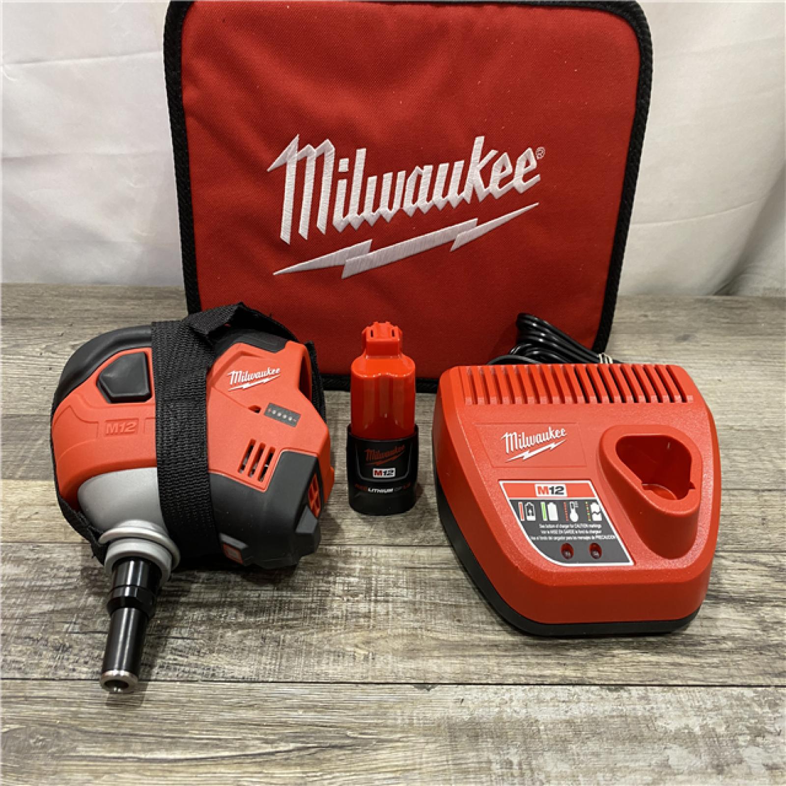 AS-IS Milwaukee 12-Volt Lithium-Ion Cordless Palm Nailer Kit