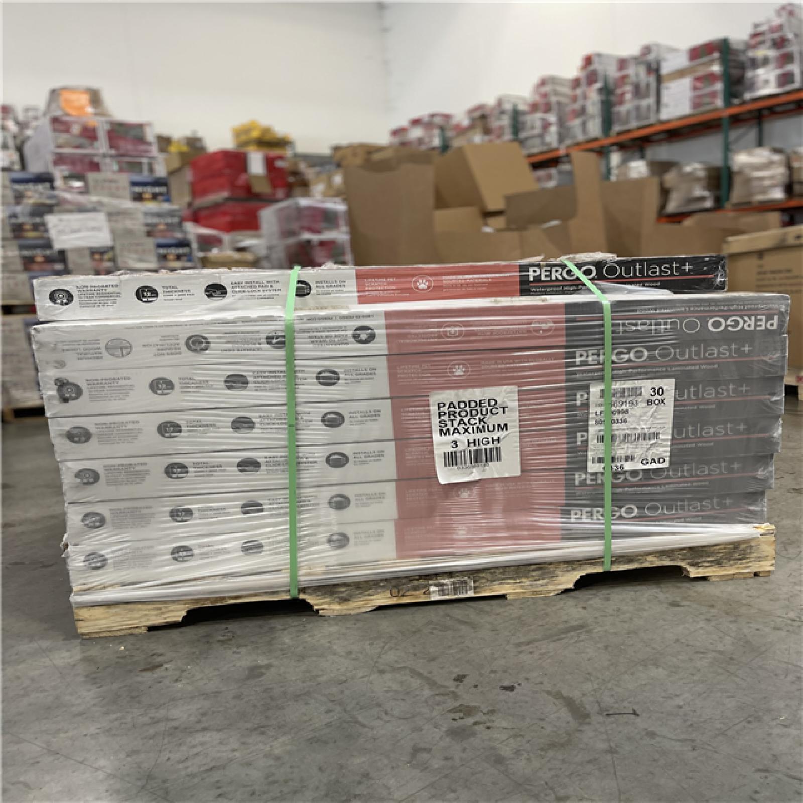 DALLAS LOCATION- PERGO OUTLAST LAMINATED WOOD (13.74 SQFT/CASE) PALLET (32 UNITS)