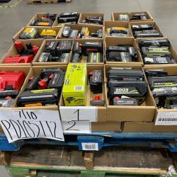 DALLAS LOCATION - AS-IS BATTERY AND CHARGERS PALLET