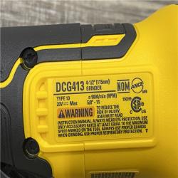 AS-IS DEWALT 20V MAX XR Cordless Brushless 4.5 in. Paddle Switch Small Angle Grinder with Kickback Brake (Tool Only)